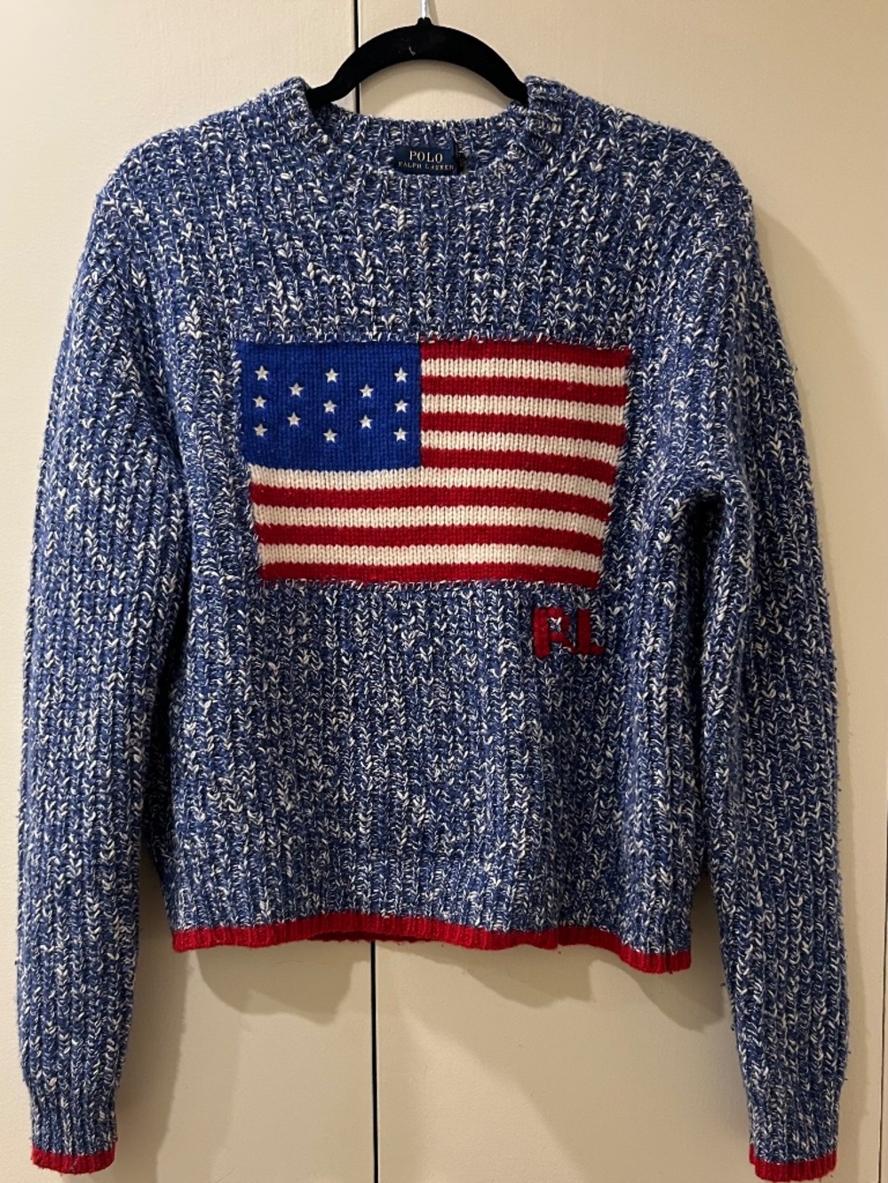 Rare POLO Ralph Lauren American Flag Sweater